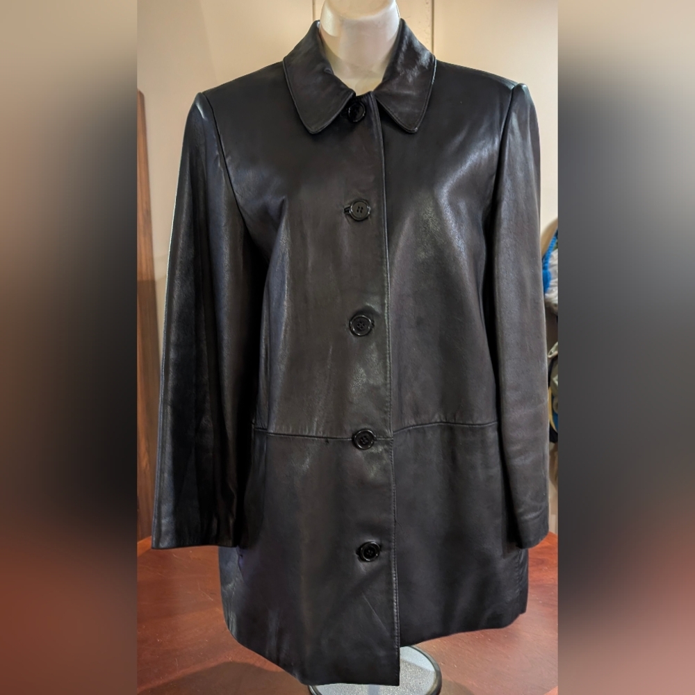 Liz Claiborne Women's Black Leather Jacket